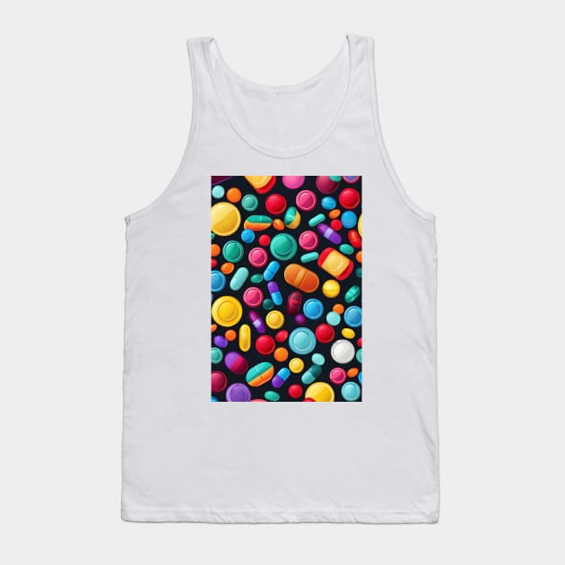 Colourful pills pattern Tank Top by Spaceboyishere